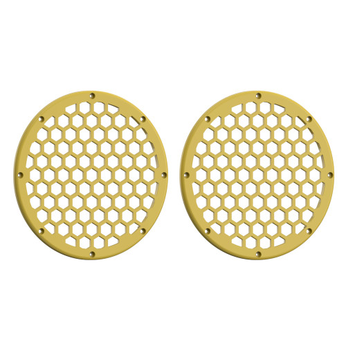 Advanblack x XBS Color Matched HEX 8'' Speaker Grills-Industrial Yellow