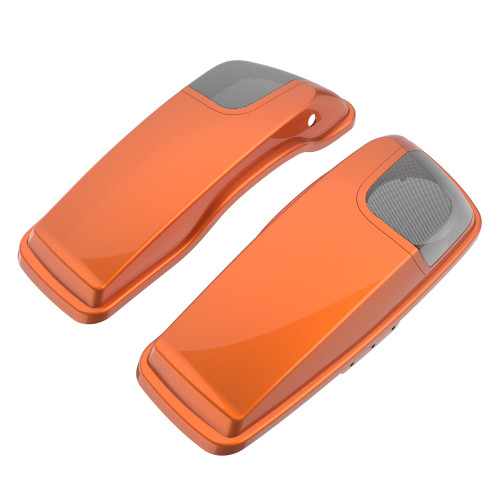 Amber Whiskey 5x7 Saddlebag Speaker Lids for Harley Davidson Touring 2014+