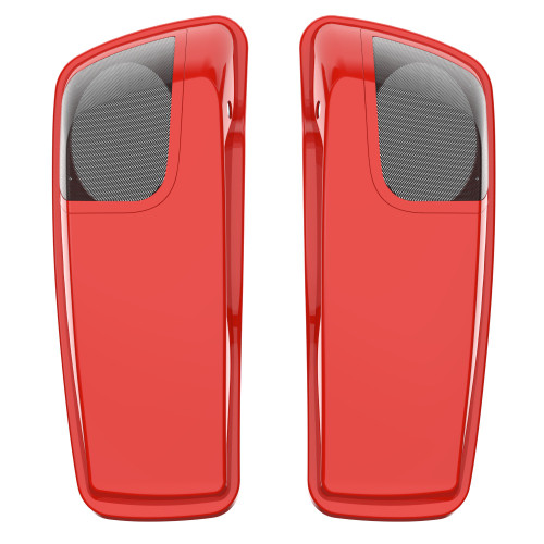 Performance Orange 5x7 Saddlebag Speaker Lids for Harley Davidson Touring 2014+