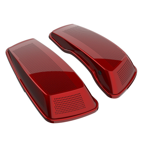 Advanblack Heirloom Red Fade Dual 6x9 Speaker Lids for 2014+ Harley Davdison Touring