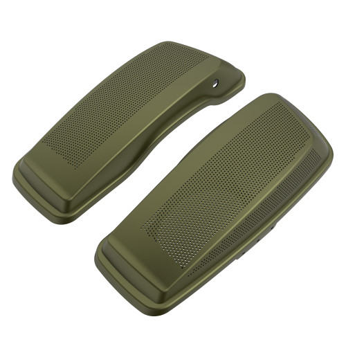 Advanblack Mineral Green Denim Dual 6x9 Speaker Lids for 2014+ Harley Davidson Touring