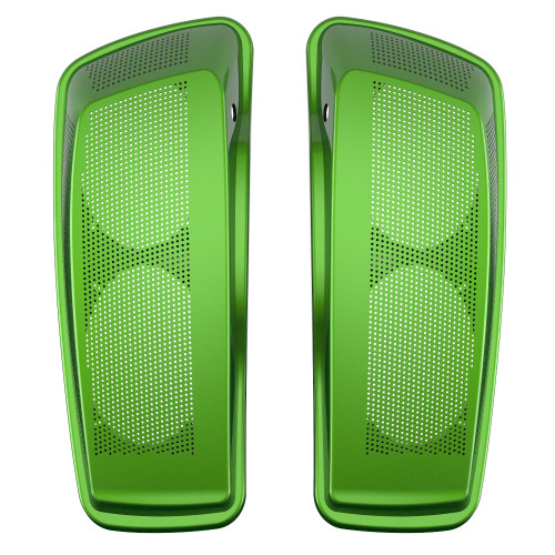 Advanblack Radioactive Green Dual 6x9 Speaker Lids for 2014+ Harley Davidson Touring