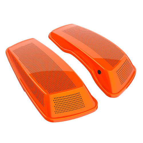 Wicked Orange Pearl Dual 6x9 Speaker Lids for 2014+ Harley Davdison Touring
