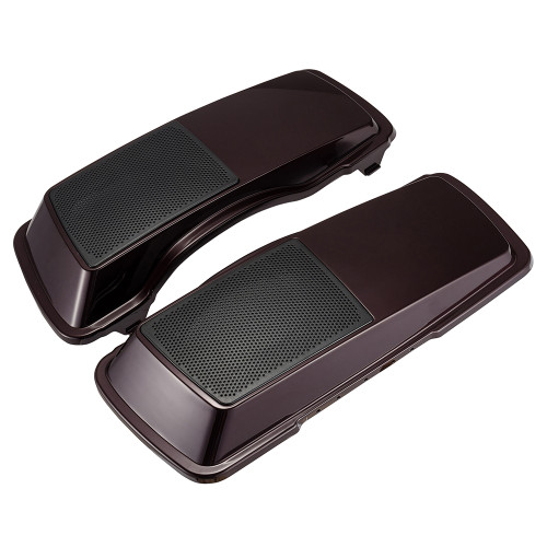 Advanblack Black Cherry 6 x 9 Saddlebag Speaker Lids Cover for Harley Davidson Touring '06-'13