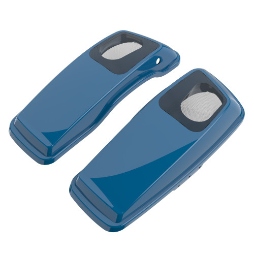 Advanblack Billiard Teal Hard Saddlebag Speaker Lids Cover for 2014+ Harley Davidson Touring Street Road Glide