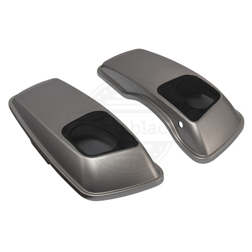 Advanblack Waterproof Charcoal Pearl Hard Saddlebag Speaker Lids Cover for Harley Davidson Touring 2014+