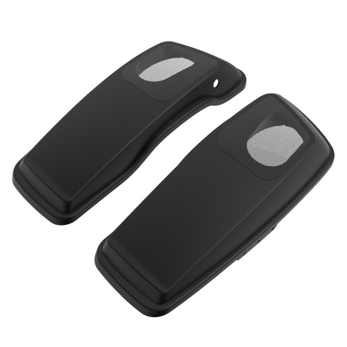 Advanblack Waterproof Denim Black 6x9 Saddlebag Speaker Lids Cover for Harley Davidson Touring 2014+