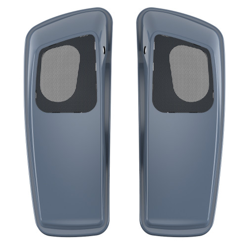 Advanblack Waterproof Gunship Gray Hard Saddlebag Speaker Lids Cover for 2014+ Harley Davidson Touring