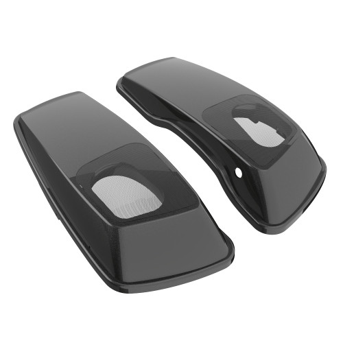 Advanblack Waterproof Gray Haze Saddlebag Speaker Lids Cover 6x9 For Harley Davidson Touring 2014+