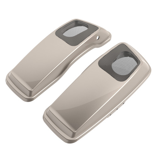 Advanblack Silver Fortune Waterproof 6x9 Saddlebag Speaker Lids Cover for Harley Davidson Touring 2014-2021