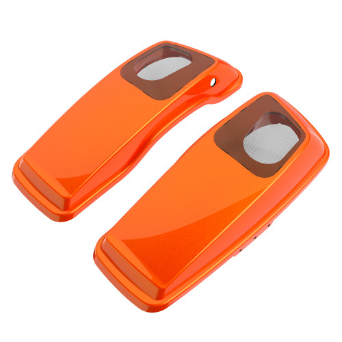 Wicked Orange Pearl Saddlebag Speaker Lids Cover 6x9 For Harley Davidson Touring 2014+