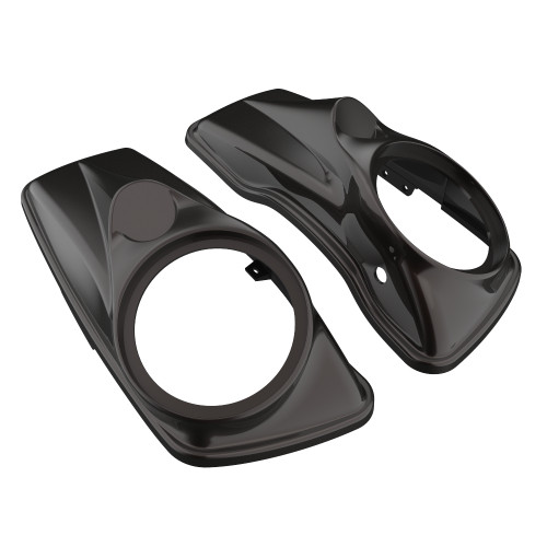 Advanblack Black Jack Metallic 8'' Saddlebag Speaker Lids Cover for Harley Davidson Touring  2014+