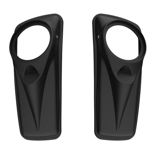 Advanblack Denim Black 8'' Saddlebag Speaker Lids Cover for Harley Davidson Touring 2014+