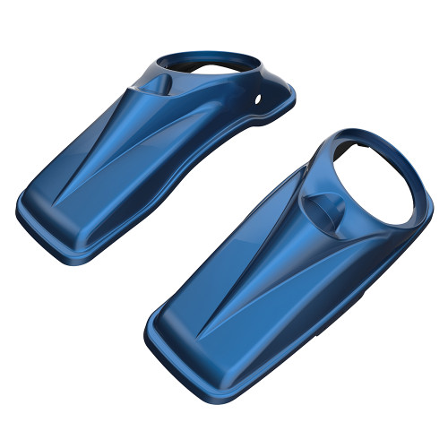 Advanblack Legend Blue (Glossy) 8'' Saddlebag Speaker Lids Cover for Harley Davidson Touring 2014+