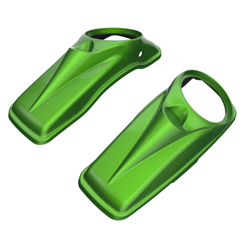 Advanblack Radioactive Green 8'' Saddlebag Speaker Lids Cover for Harley Davidson Touring 2014+