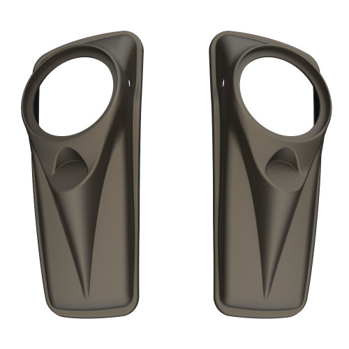 Advanblack River Rock Gray Denim 8'' Saddlebag Speaker Lids Cover for Harley Davidson Touring 2014+