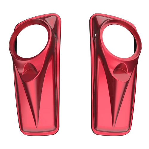 Advanblack Velocity Red Sunglo 8'' Saddlebag Speaker Lids Cover for Harley Davidson Touring 2014+