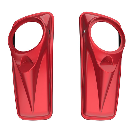 Advanblack Wicked Red 8'' Saddlebag Speaker Lids Cover for Harley Davidson Touring 2014+