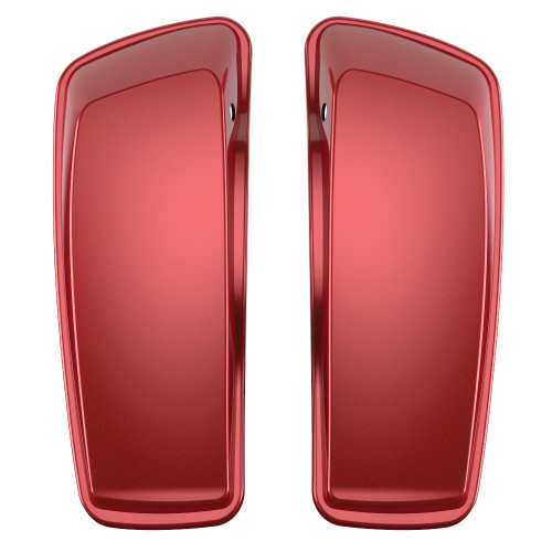 Advanblack Ember Red Sunglo Saddlebag Lids Cover for Harley Davidson FLH FLHTC Road Electra Glide
