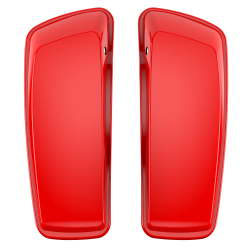 Advanblack Scarlet Red Saddlebag Lids Cover for Harley Davidson FLH FLHTC Road Electra Glide