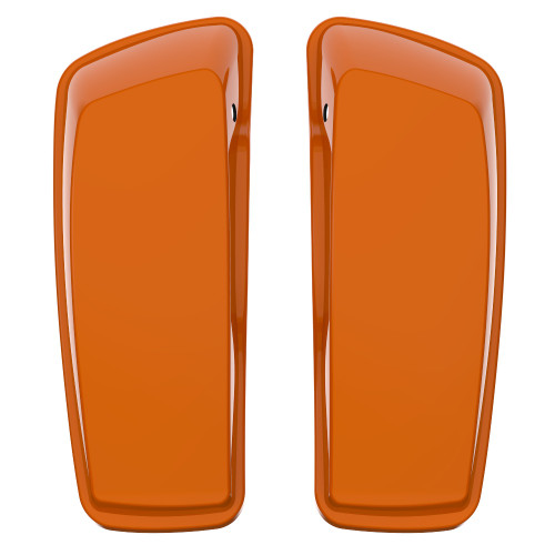 Advanblack Baja Orange Standard Normal Stretched Saddlebag Lids for Harley Davidson Touring 2014+
