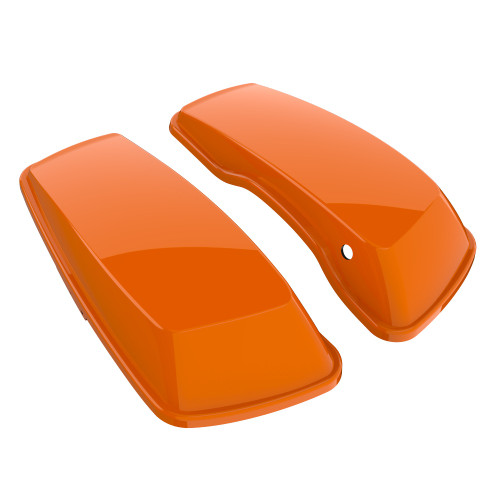 Advanblack Baja Orange Standard Normal Stretched Saddlebag Lids for Harley Davidson Touring 2014+