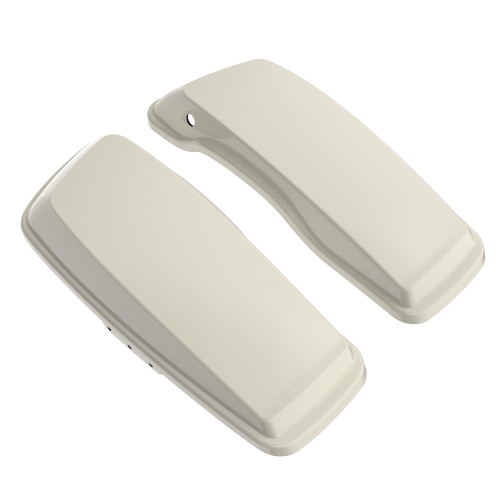 Advanblack Birch White Standard Normal Stretched Saddlebag Lids for Harley Davidson Touring 2014+-