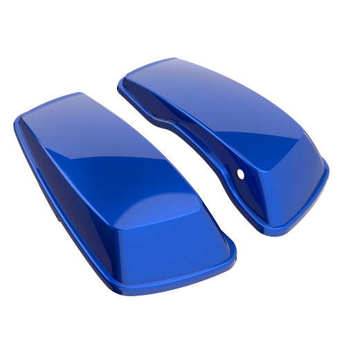 Advanblack Crushed Sapphire Blue Standard Normal Stretched Saddlebag Lids for Harley Davidson Touring 2014+