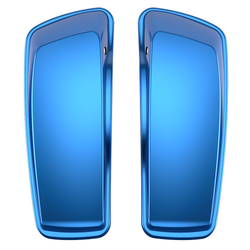 Advanblack Electric Blue Standard Normal Stretched Saddlebag Lids for Harley Davidson Touring 2014+