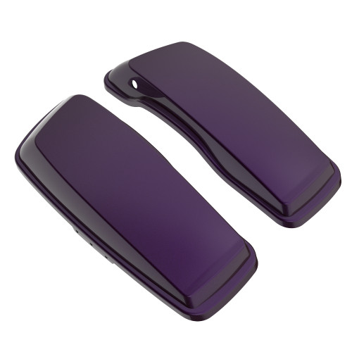 Advanblack Hard Candy Mystic Purple Flake Standard Normal Stretched Saddlebag Lids for Harley Davidson Touring 2014