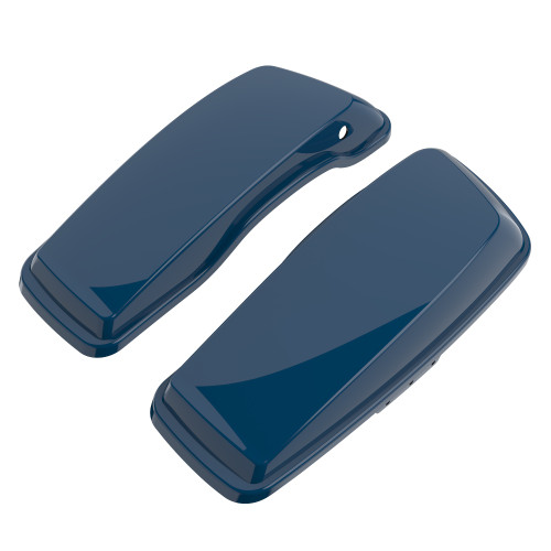 Advanblack Reef Blue Standard Normal Stretched Saddlebag Lids for Harley Davidson Touring 2014+
