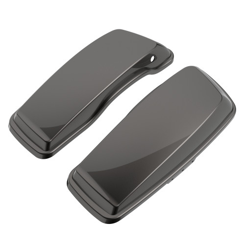Advanblack Silver Flux Standard Normal Stretched Saddlebag Lids for Harley Davidson Touring 2014+