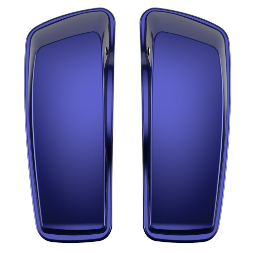 Advanblack Zephyr Blue Standard Normal Stretched Saddlebag Lids for Harley Davidson Touring 2014+