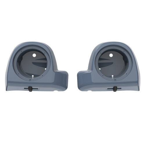Advanblack Gunship Gray Speaker Box Pod Lower Vented Fairings for 2014+ Harley Davidson Touring