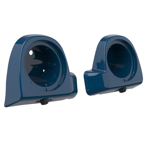 Advanblack Reef Blue Speaker Box Pod Lower Vented Fairings for 2014+ Harley Davidson Touring