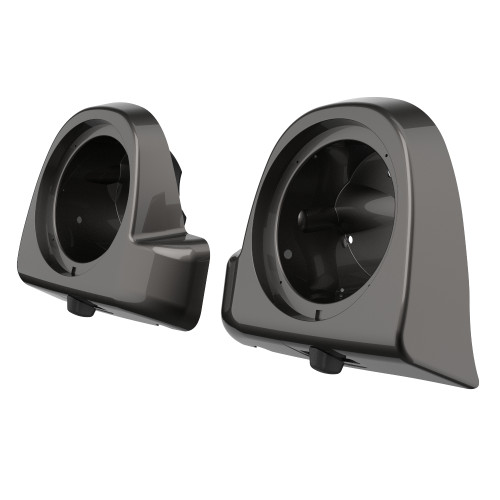 Advanblack Silver Flux 6.5' Speaker Pods Rushmore Lower Vented Fairings fit  2014+ Harley Davidson Touring