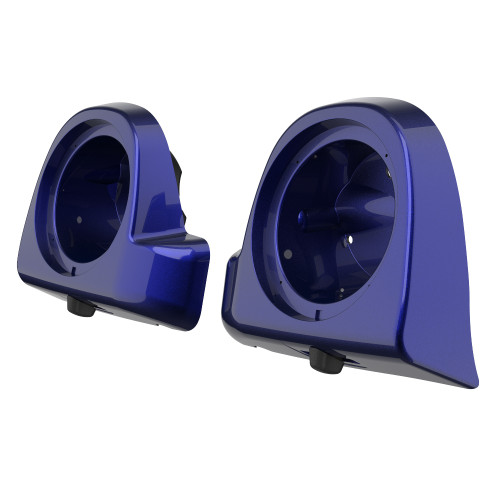 Advanblack Zephyr Blue 6.5' Speaker Pods Rushmore Lower Vented Fairings fit  2014+ Harley Davidson Touring
