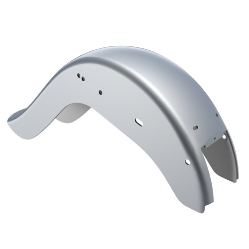 Atlas Silver Metallic Cholo Vicla Chicano Style Rear Fender For Harley Softail 2000-2017