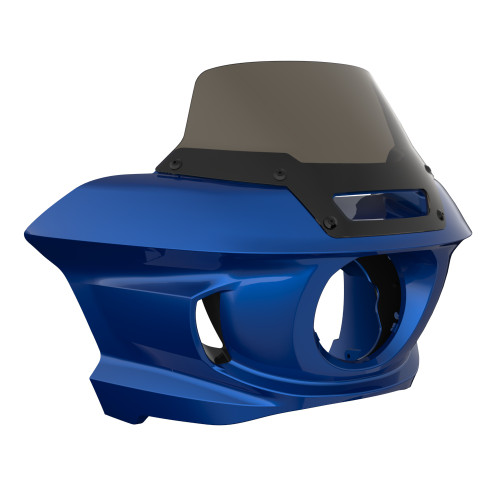 Bright Billiard Blue Low Rider ST Style Front fairings Smoke Windshield