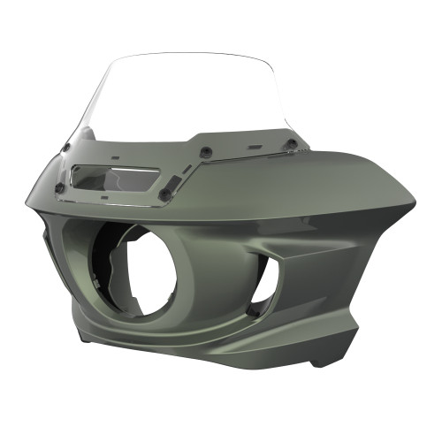 Deadwood Green Glossy Low Rider ST Style Front fairings Clear Windshield