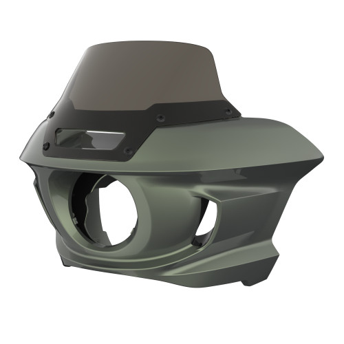 Deadwood Green Glossy Low Rider ST Style Front fairings Smoke Windshield