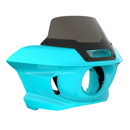 Frosted Teal Low Rider ST Style Front fairings Smoke Windshield