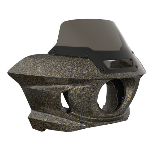 Hard Candy Black Gold Flake With Flames Low Rider ST Style Front fairings Smoke Windshield