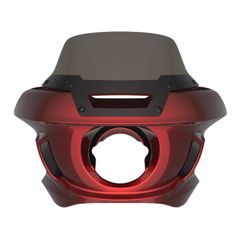 Hard Candy Hot Rod Red Flake Low Rider ST Style Front fairings Smoke Windshield