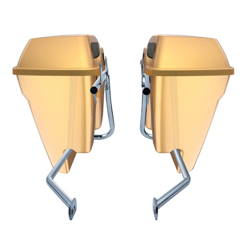 Black Hills Gold Stretched Saddlebag Conversion Kit w/ Latch Hardware for '84-'17 Softail