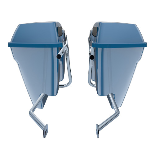 Billiard Teal Stretched Saddlebag Conversion Kit w/ Latch Hardware for '84-'17 Softail