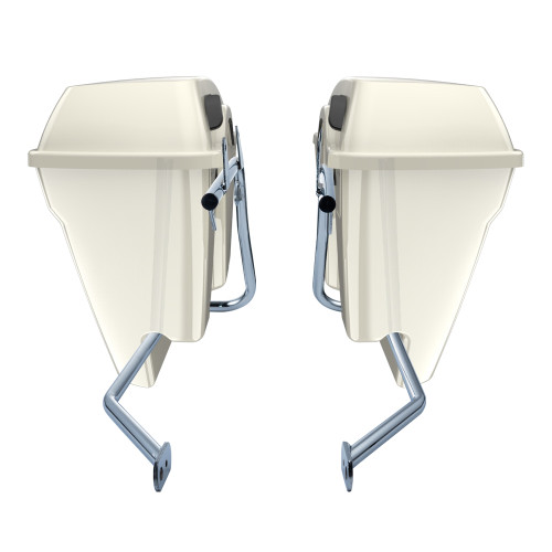 Birch White Stretched Saddlebag Conversion Kit w/ Latch Hardware for '84-'17 Softail