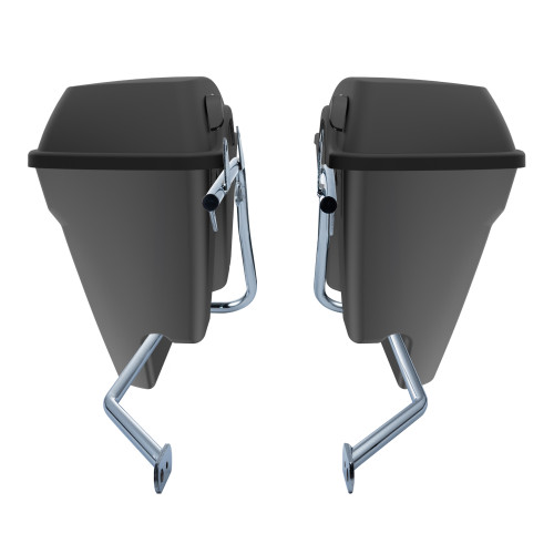 Denim Black Stretched Saddlebag Conversion Kit w/ Latch Hardware for '84-'17 Softail