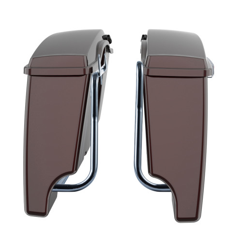 Midnight Crimson Stretched Saddlebag Conversion Kit w/ Latch Hardware for '84-'17 Softail