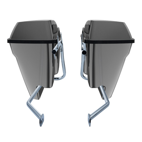 Midnight Pearl Stretched Saddlebag Conversion Kit w/ Latch Hardware for '84-'17 Softail